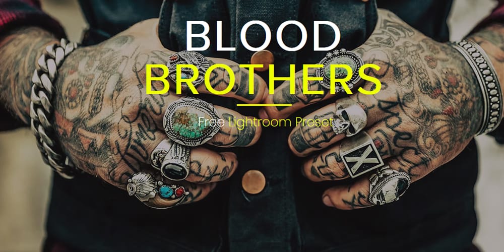 Free Blood Brothers Lightroom Preset