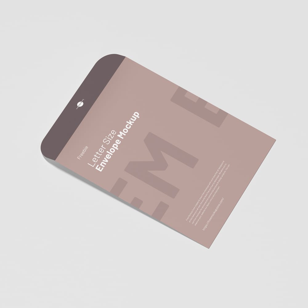 Free Brand Letter Size Envelope Mockup PSD