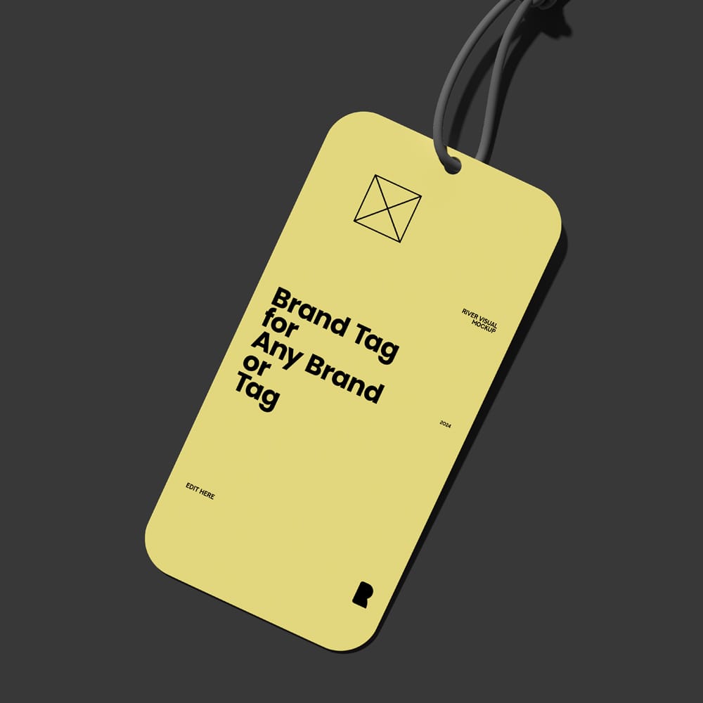 Free Brand Tag Mockup PSD