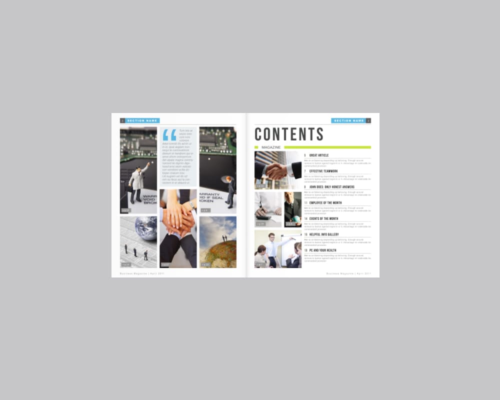 Free Business Week Magazine Template