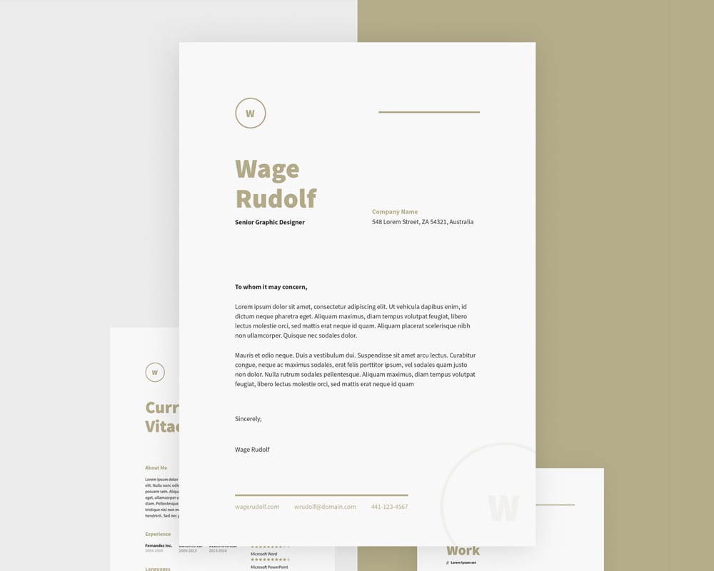 Free Clean Resume Template for Indesign