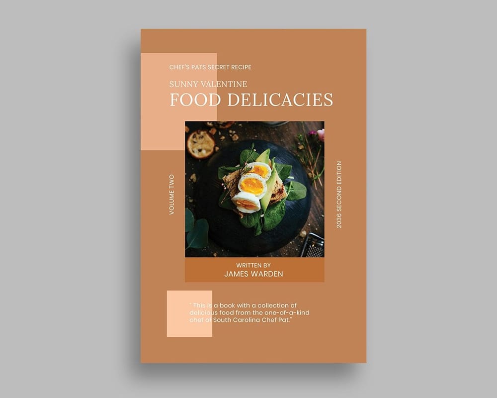 Free Cookbook Book Cover Template