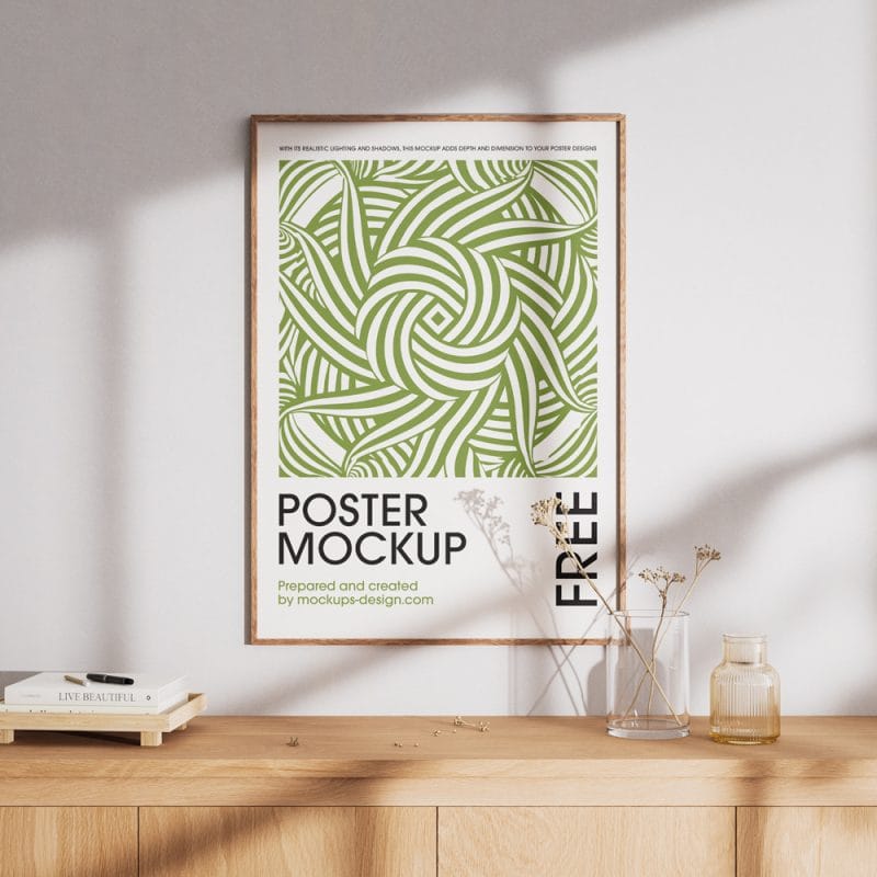 Free Elegant Poster Mockup PSD