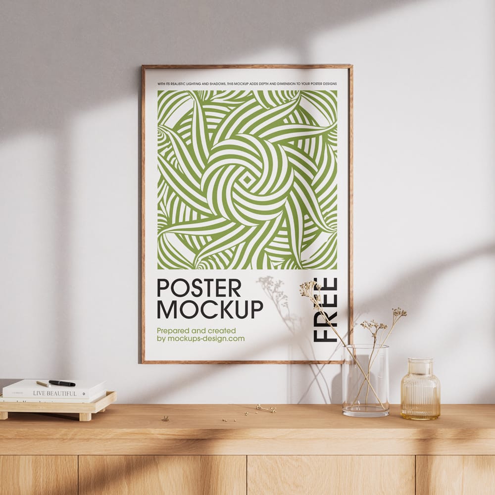 Free Elegant Poster Mockup PSD