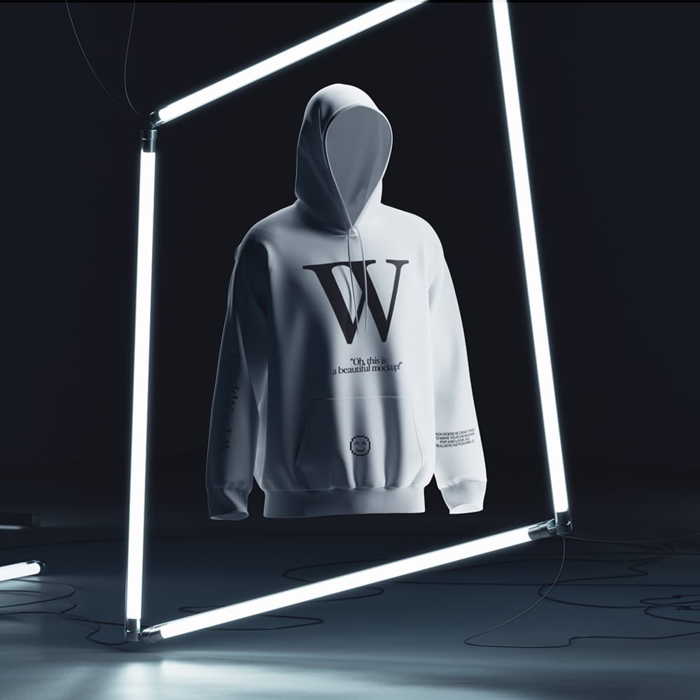 Free Floating Hoodie Mockup PSD