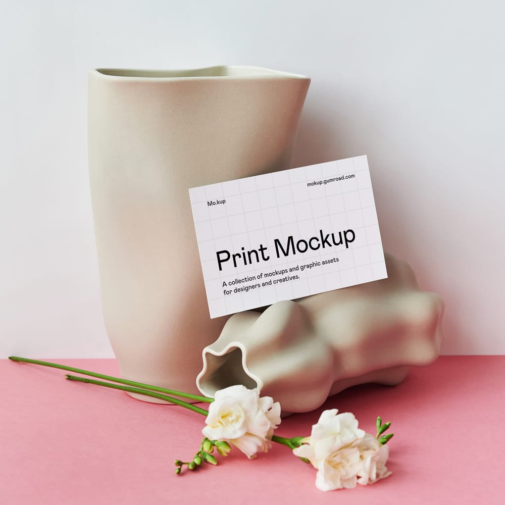 Free Flower Print Mockups PSD