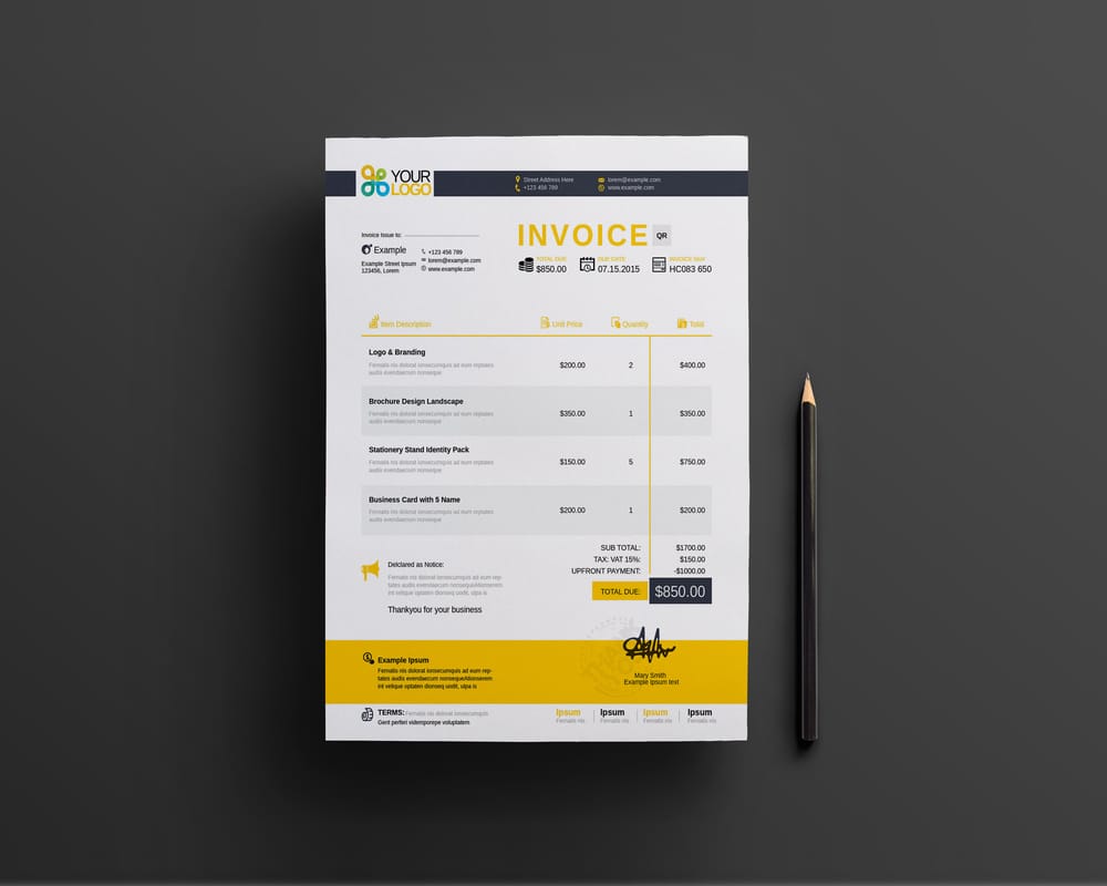 Free Indesign Invoice Template 