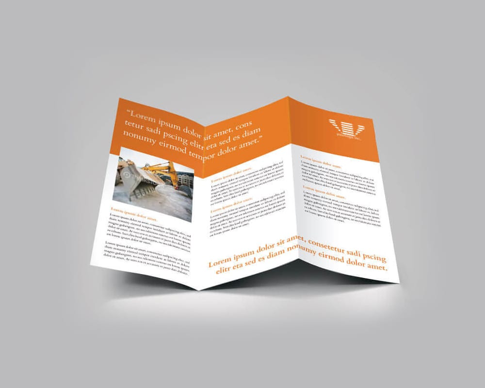 Free Industrial Mining Trifold Brochure Template