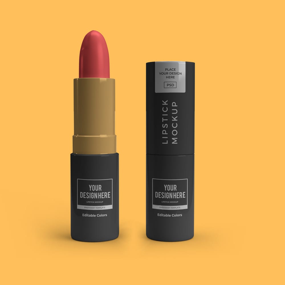 Free Lipstick Cosmetic Mockup PSD