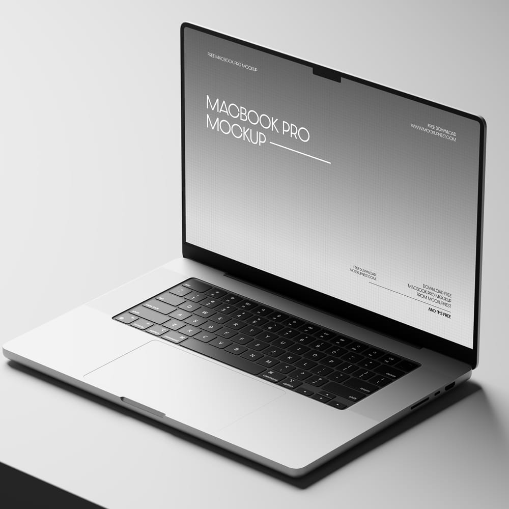 Free Macbook Pro 16 Mockup Template PSD