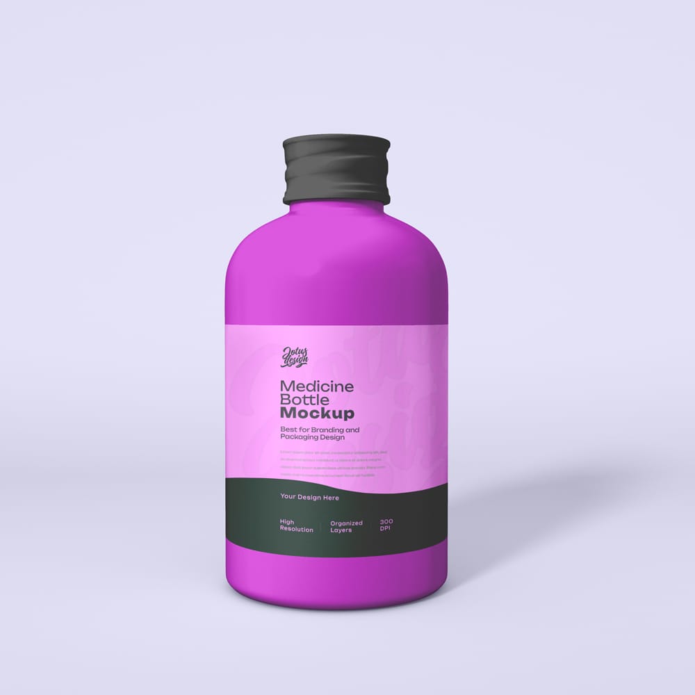 Free Medicine Bottle Mockup Template PSD