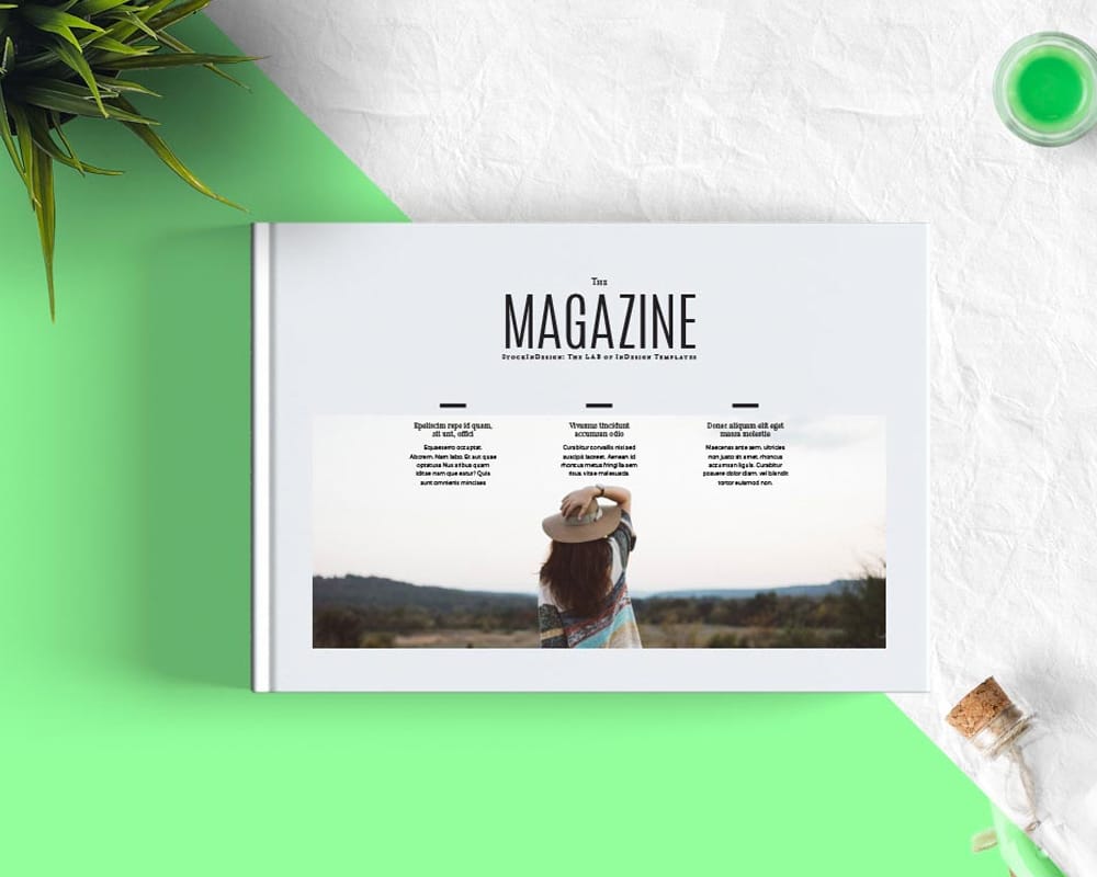 Free Minimal Magazine Landscape Template