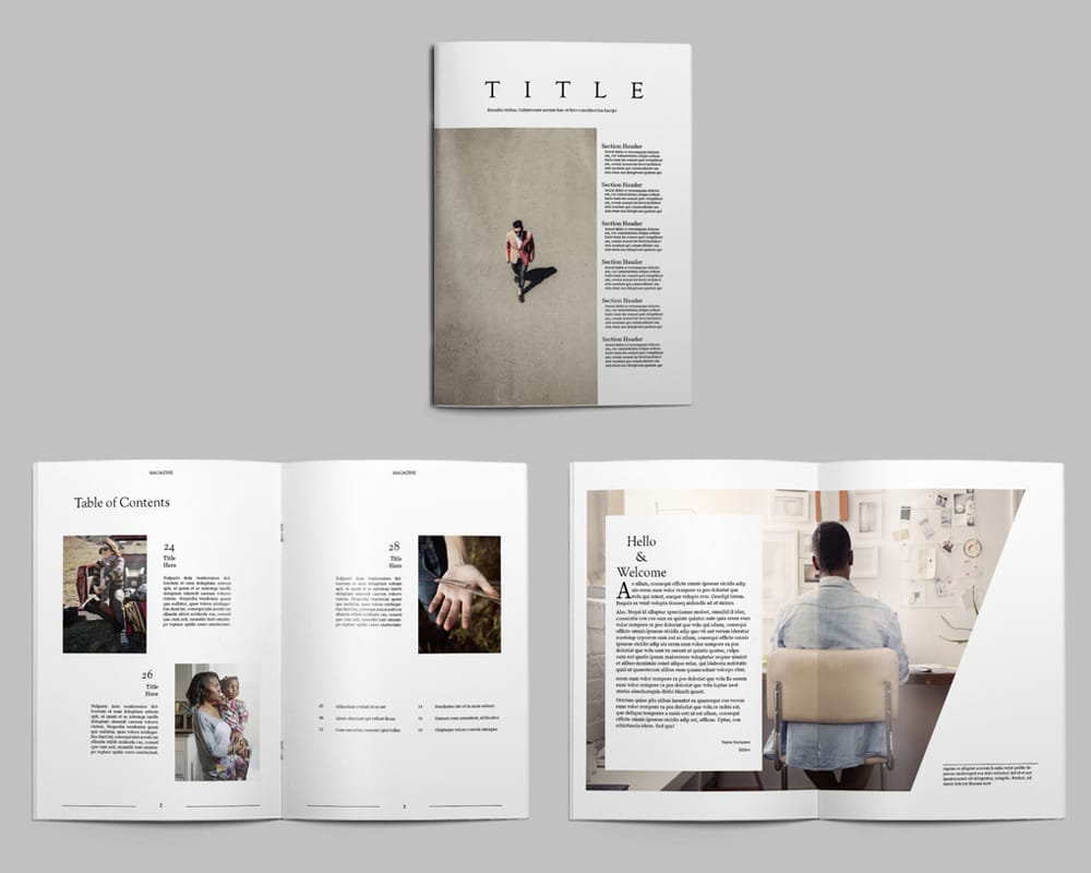 Free Minimalist Magazine Layout