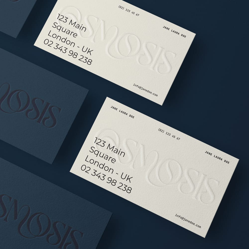 Free Osmosis Business Card Mockup PSD