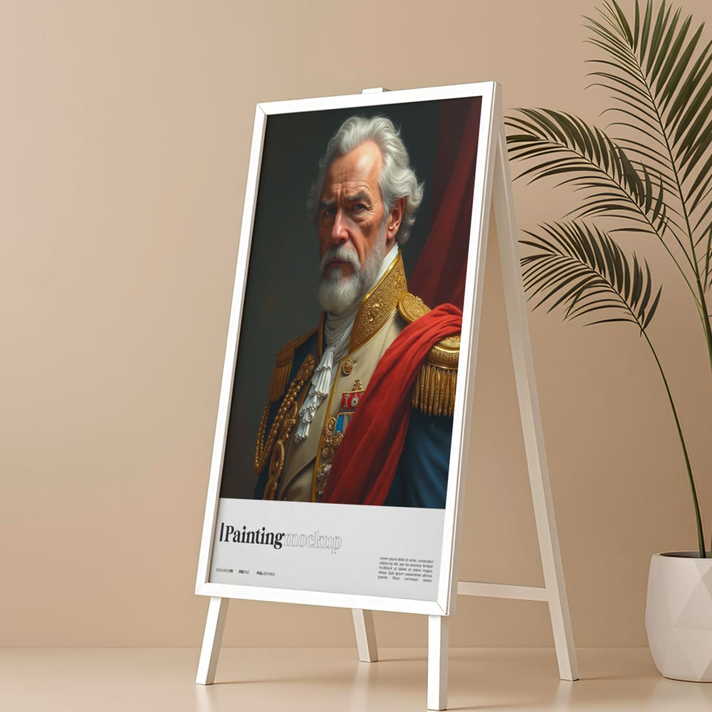 Free Painting Canvas Mockup PSD