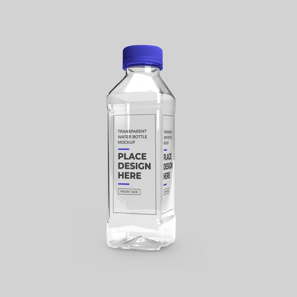 Free Plastic Bottle Mockup Template PSD