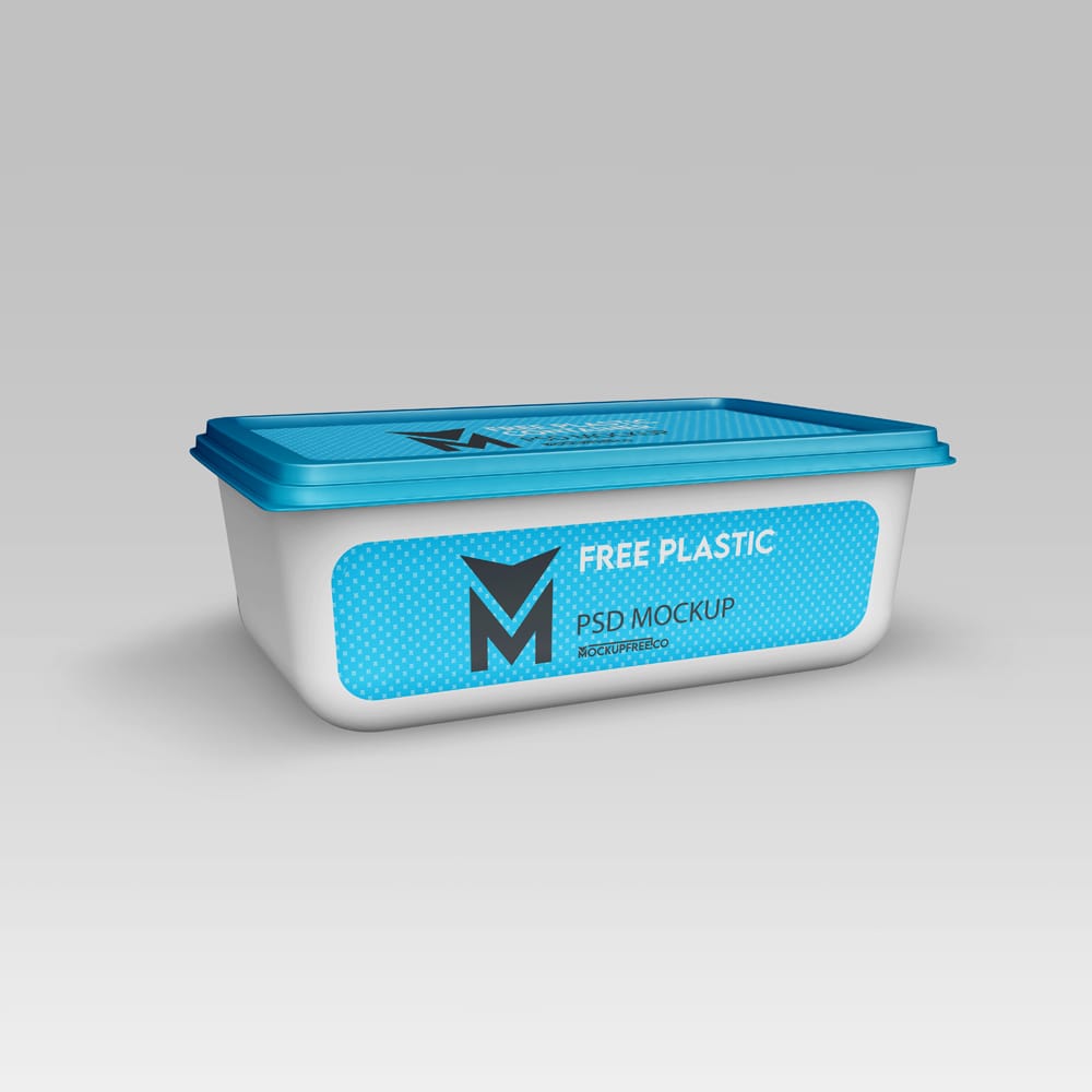 Free Realistic Plastic Container Mockup PSD