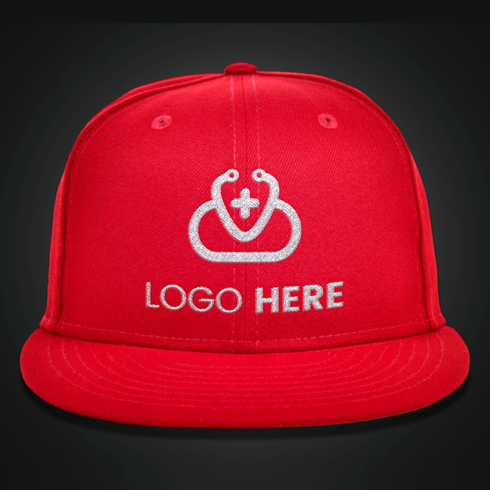 Free Red Cap Logo Mockup PSD