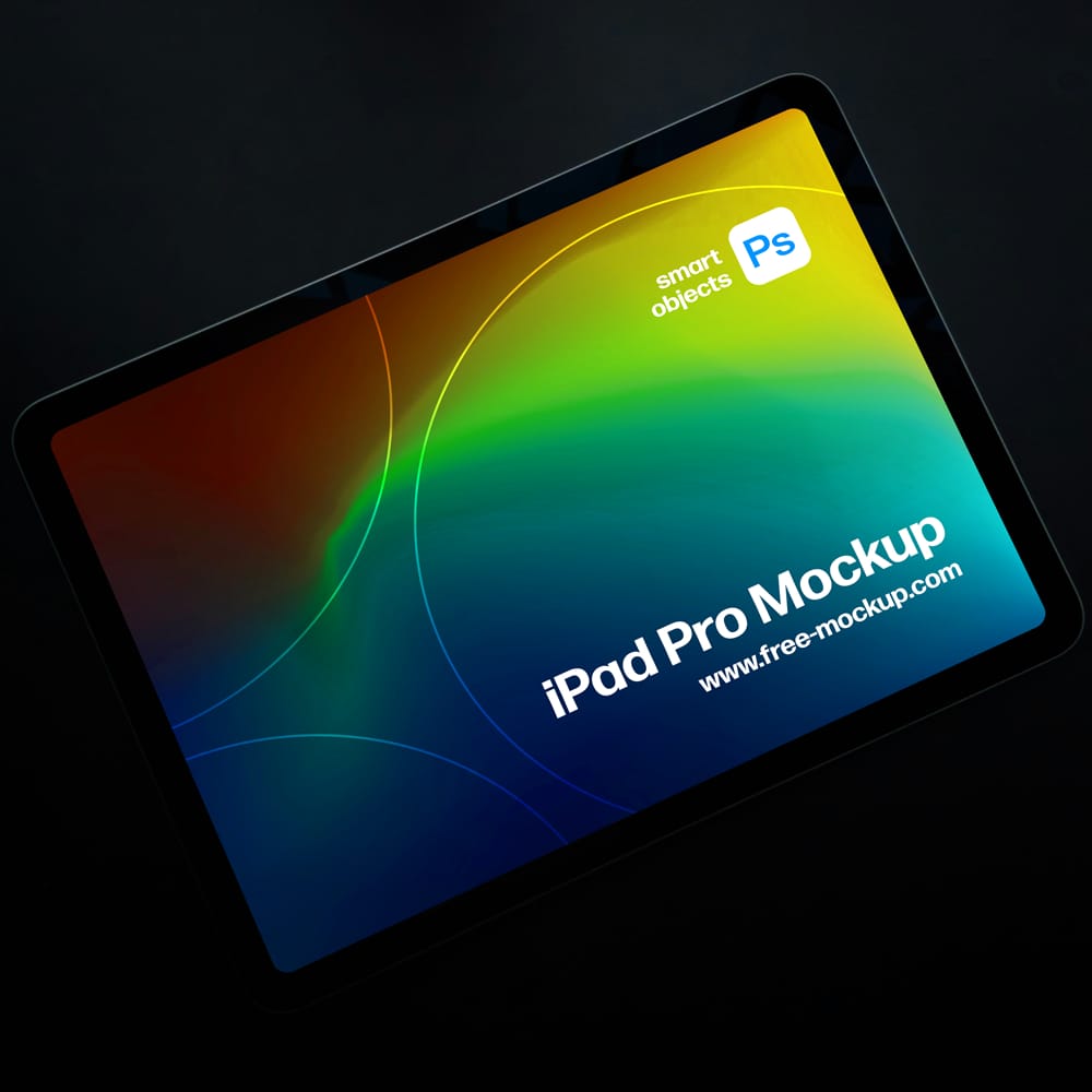 Free Showcasing iPad Pro Mockup PSD