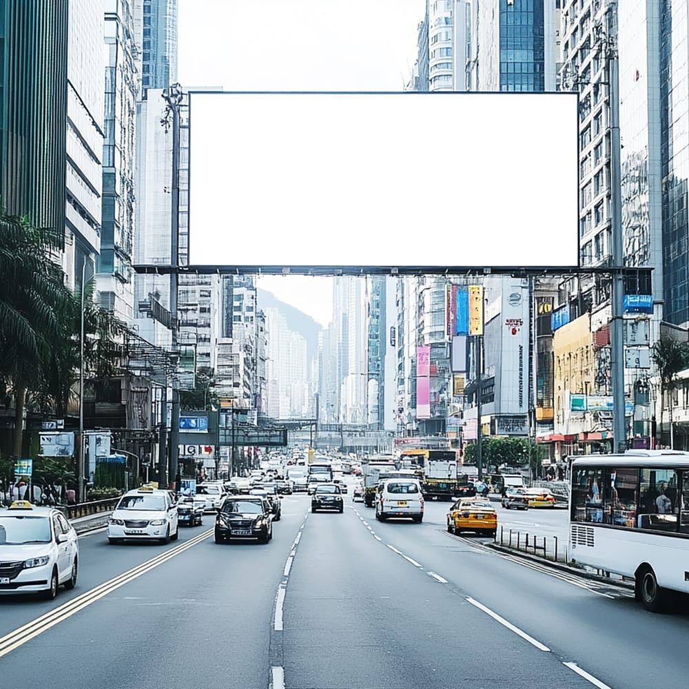 Free Traffic Billboard Mockup PSD