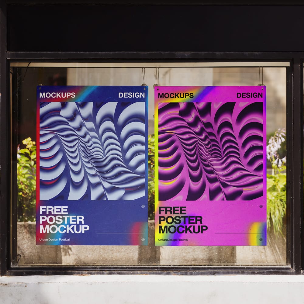 Free Urban Display Poster Mockup PSD