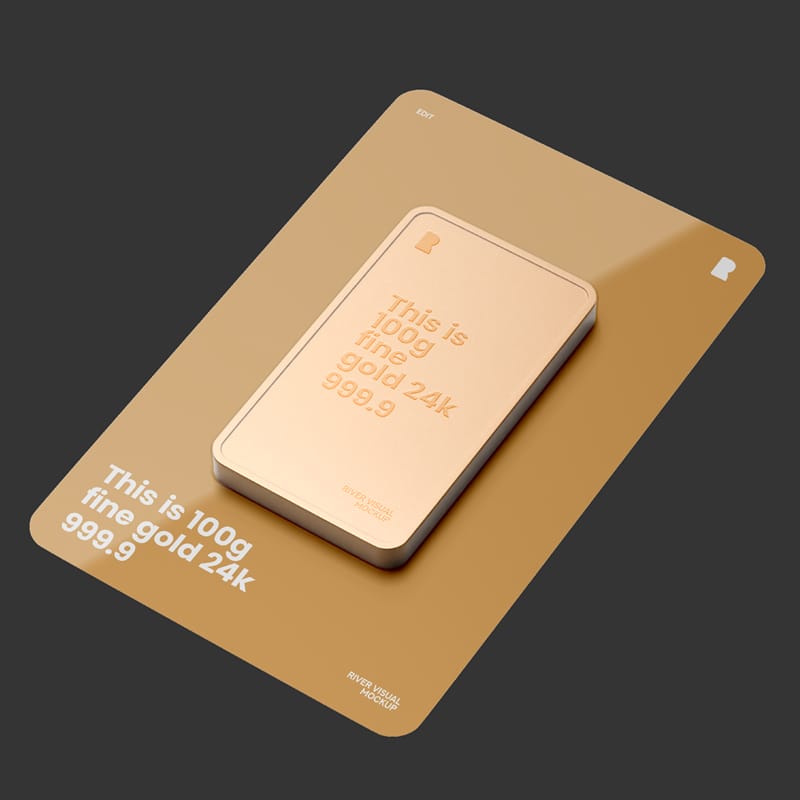 Gold Bar Mockup PSD