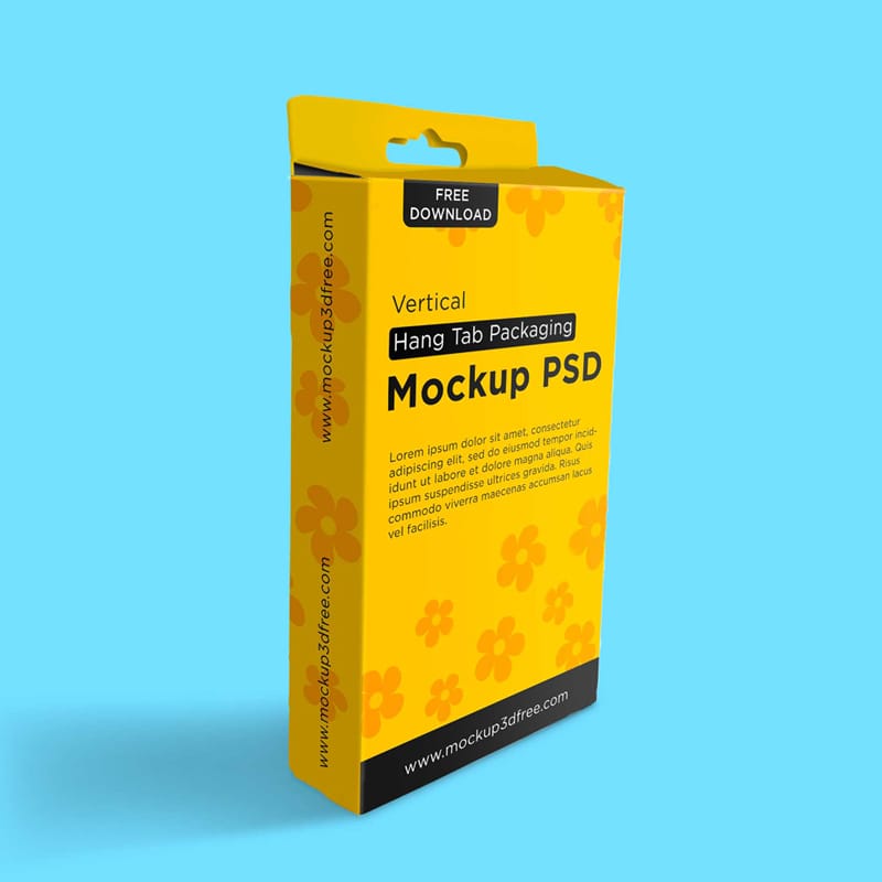 Hanging Tab Mockup PSD