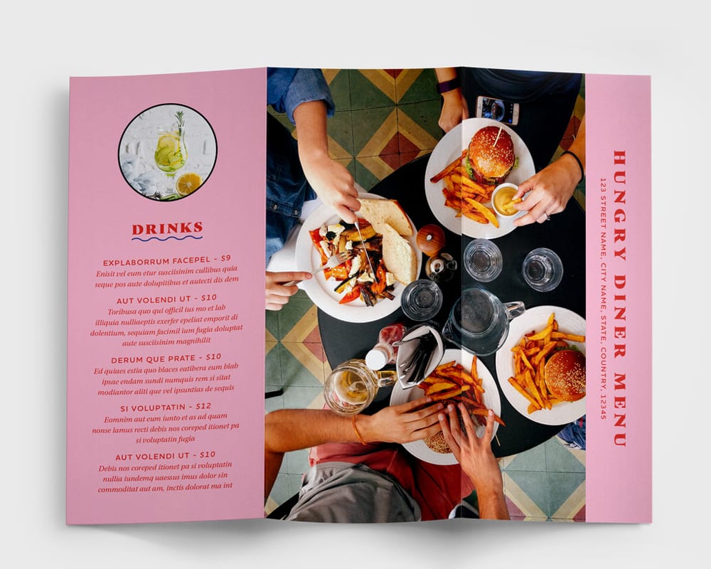 Hungry Diner Menu Template