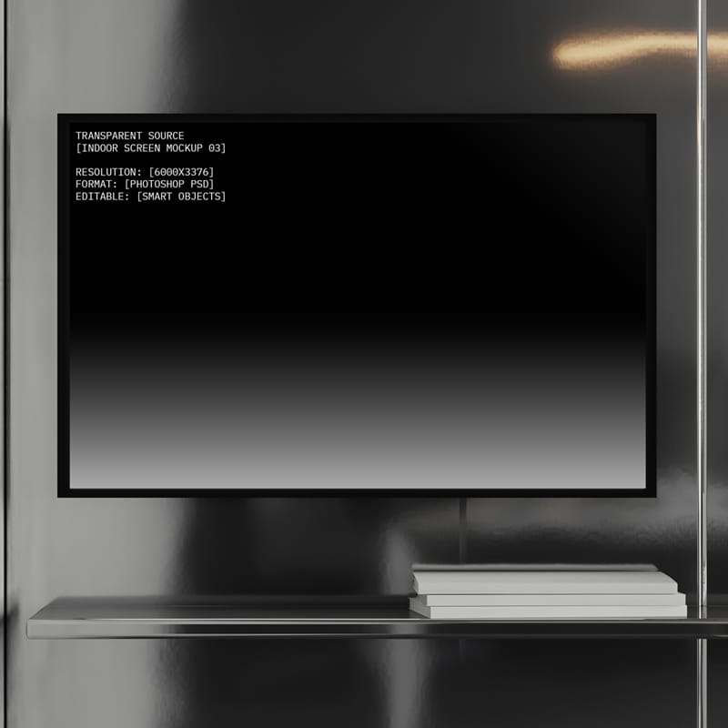 Indoor Screen Mockup PSD