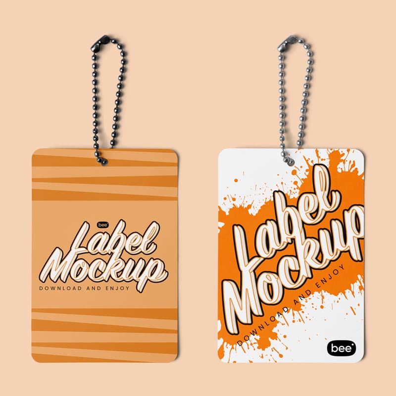 Label with Chain Mockups PSD