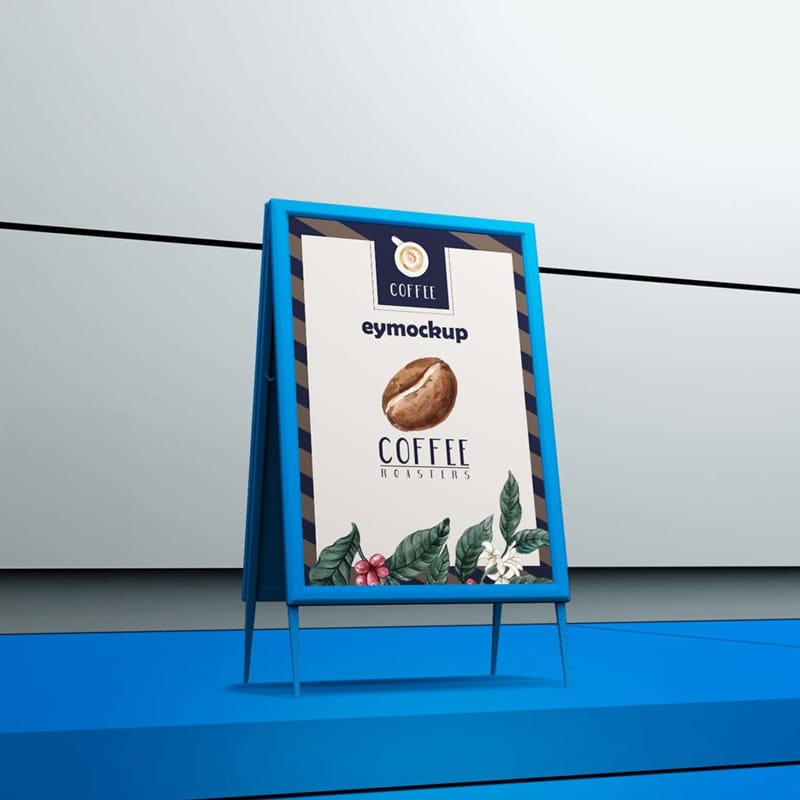 Metro Station Tent Banner Mockup PSD