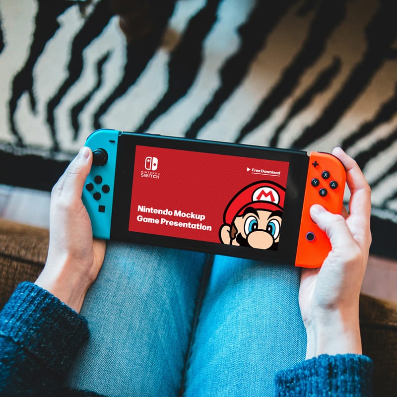 Nintendo Mockup Game Presentation PSD