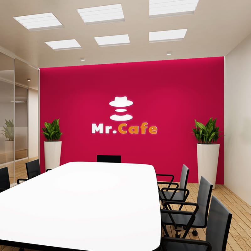 Office Meeting Logo Mockup PSD