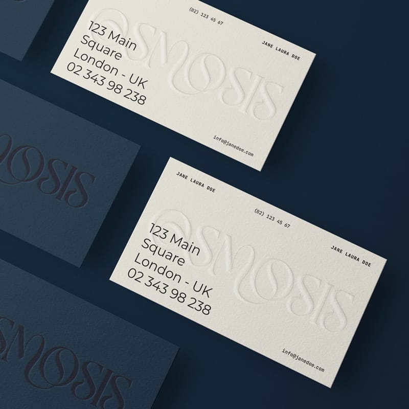 Osmosis Business Card Mockup PSD