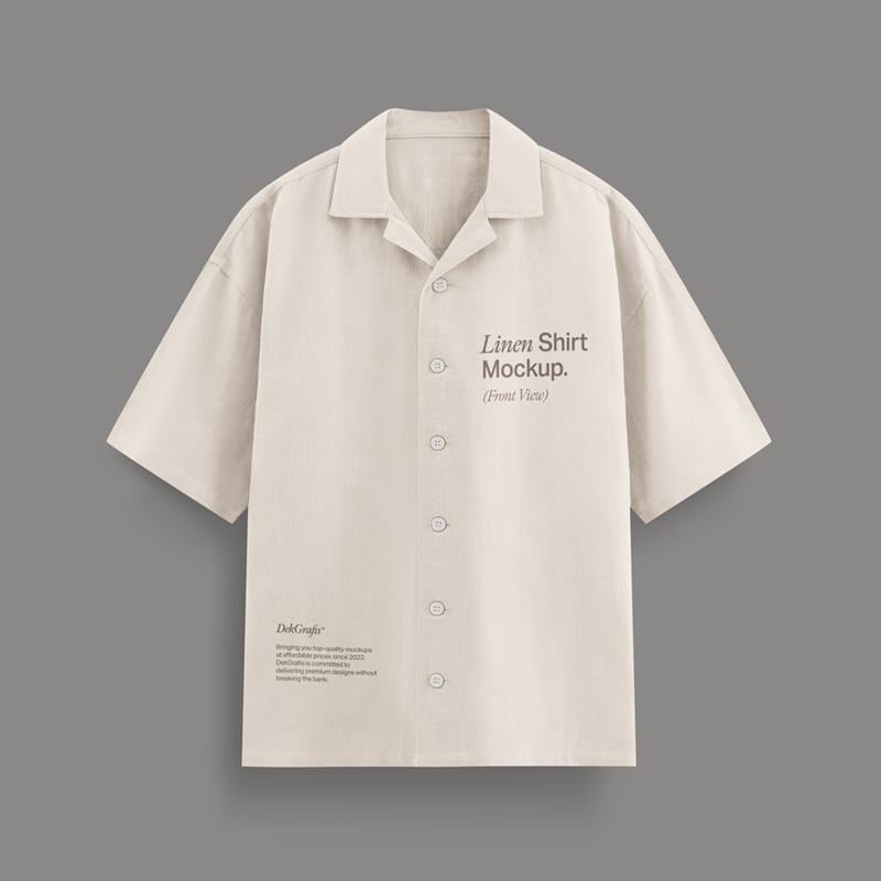 Oversized Linen Shirt Mockup PSD