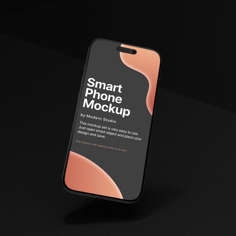 Photorealistic iPhone 16 Pro Mockup Template PSD