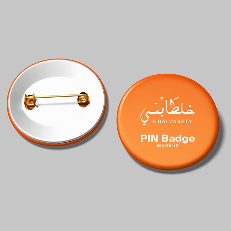 Pin Badge Mockup PSD