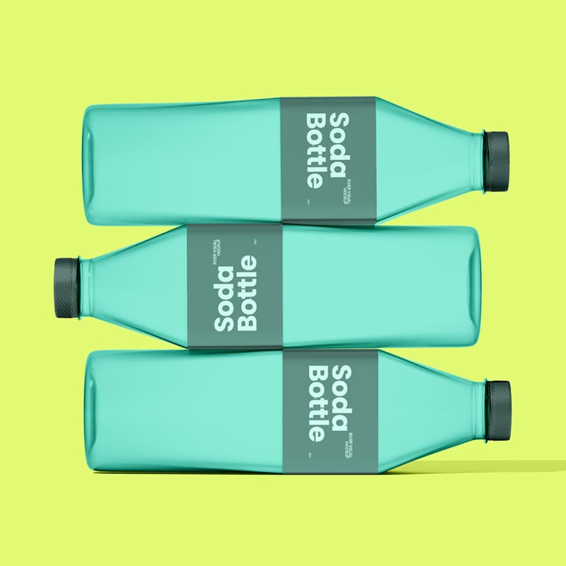 Plastic Soda Bottle Mockup