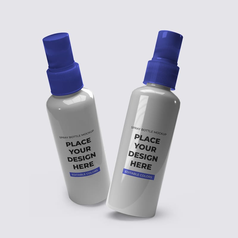 Pump Spray Bottle Mockup Template PSD