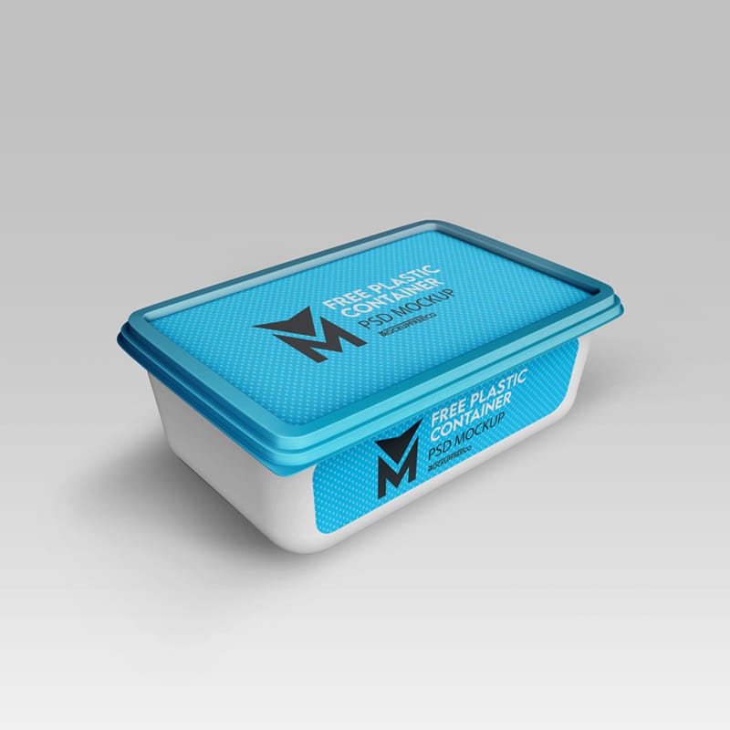 Realistic Plastic Container Mockup PSD