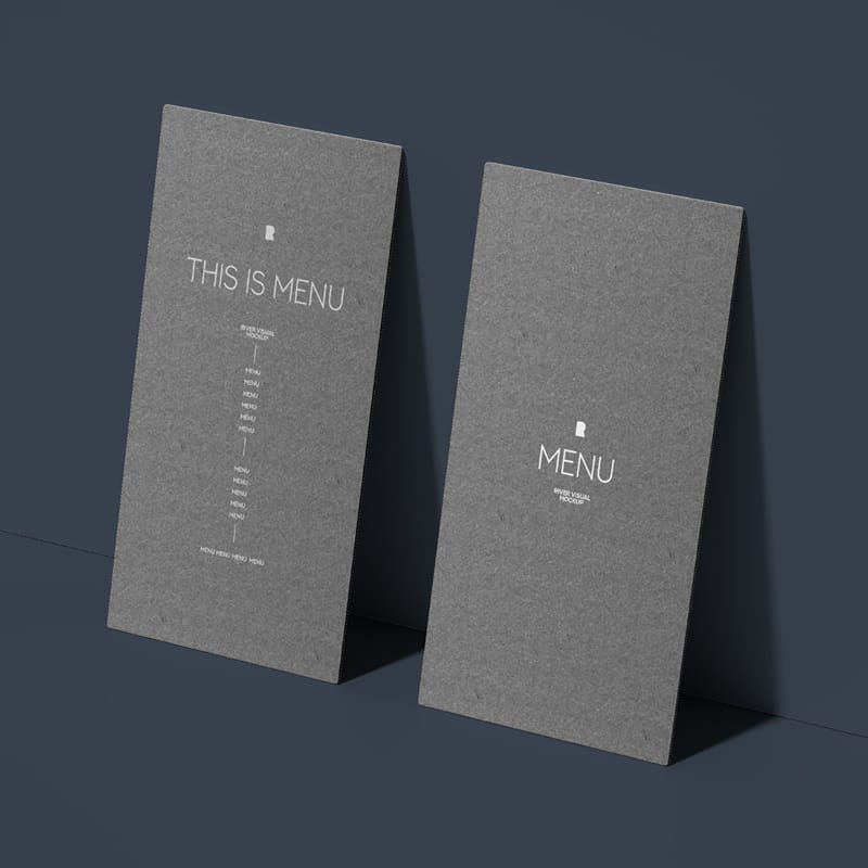 Realistic Restaurant Menu Mockup PSD
