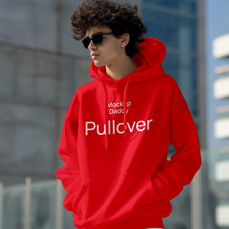 Smart Boy Modelling Hoodie Mockup PSD