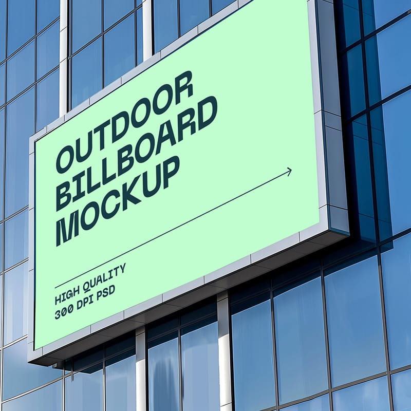 Street Smart Building Signage Mockup PSD