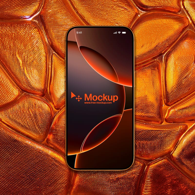 Stylish iPhone 16 Pro Max Mockup PSD
