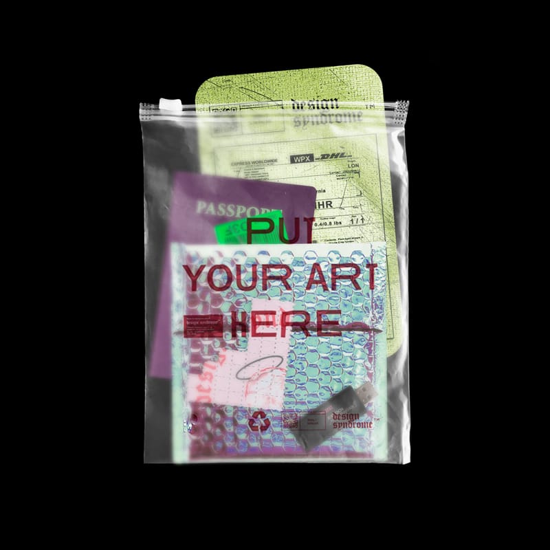 Translucent Plastic Bag Mockup PSD