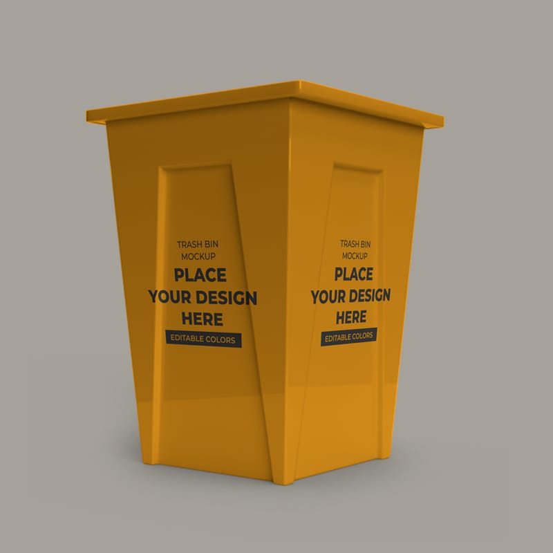 Trash Bin Mockup PSD