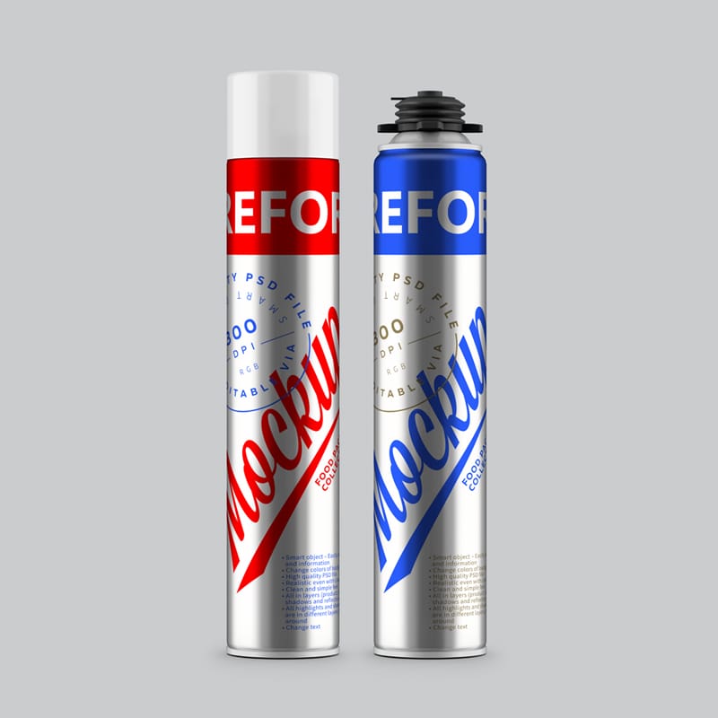 Two Metallic Pu-Foam Tube Mockup PSD
