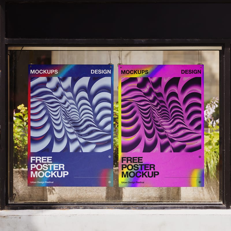 Urban Display Poster Mockup PSD