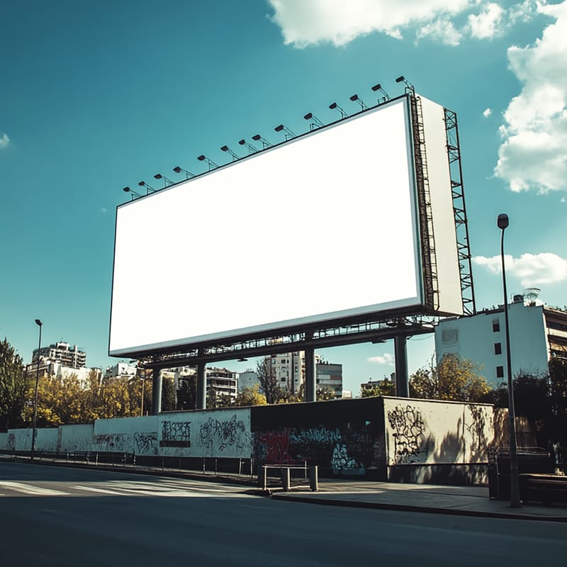 Urban Street Billboard Mockup PSD