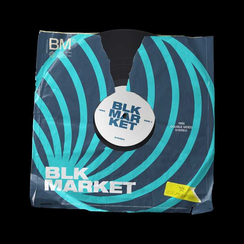 Vintage Record Mockup PSD